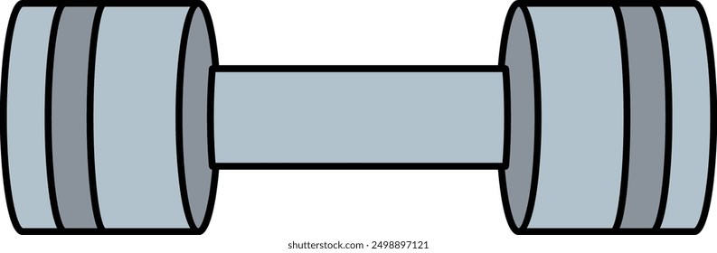 Icono de dibujo de línea de mancuerna simple