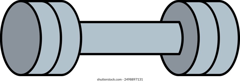 Icono de dibujo de línea de mancuerna simple