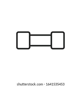 Simple dumbbell line icon. Stroke pictogram. Vector illustration isolated on a white background. Premium quality symbol. Vector sign for mobile app and web sites.