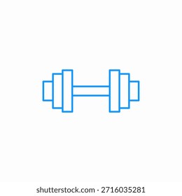 simple dumbbell weight gym tool icon sign vector
