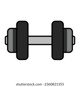 Simple Dumbell illustration, Gym equipment Icon 