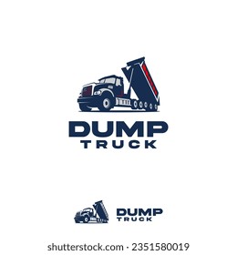 A simple dump truck logo features a minimalist design that captures the essence of a dump truck's functionality. It a suitable choice for businesses related to construction or heavy equipment services