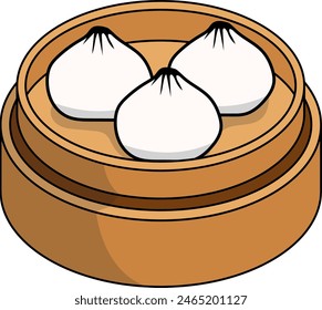 simple dumpling vector illustration graphic