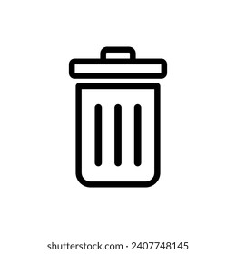 simple dustbin icon vector illustration