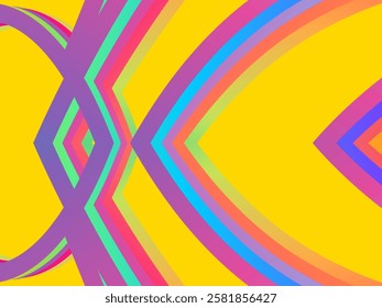 SIMPLE DYNAMIC LINE art design with aesthetic colourful background