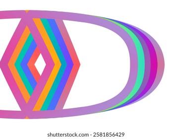 SIMPLE DYNAMIC LINE art design with aesthetic colourful background