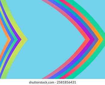 SIMPLE DYNAMIC LINE art design with aesthetic colourful background