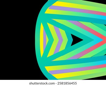 SIMPLE DYNAMIC LINE art design with aesthetic colourful background
