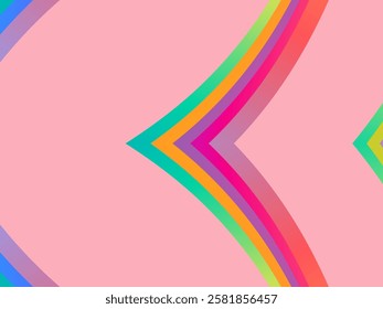 SIMPLE DYNAMIC LINE art design with aesthetic colourful background