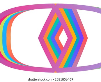 SIMPLE DYNAMIC LINE art design with aesthetic colourful background