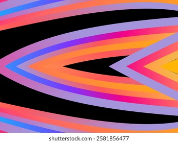 SIMPLE DYNAMIC LINE art design with aesthetic colourful background