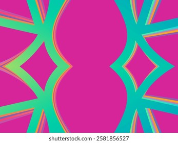 SIMPLE DYNAMIC LINE art design with aesthetic colourful background