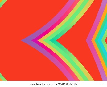 SIMPLE DYNAMIC LINE art design with aesthetic colourful background