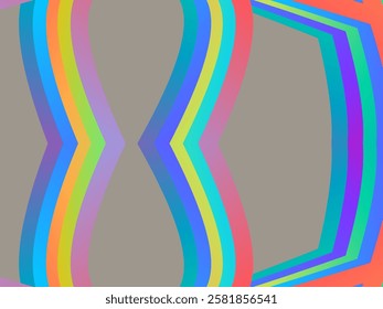 SIMPLE DYNAMIC LINE art design with aesthetic colourful background