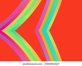 SIMPLE DYNAMIC LINE art design with aesthetic colourful background