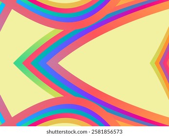 SIMPLE DYNAMIC LINE art design with aesthetic colourful background