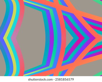 SIMPLE DYNAMIC LINE art design with aesthetic colourful background