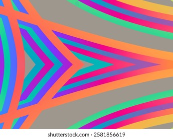 SIMPLE DYNAMIC LINE art design with aesthetic colourful background