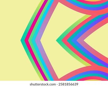 SIMPLE DYNAMIC LINE art design with aesthetic colourful background