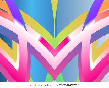 SIMPLE DYNAMIC LINE art design with aesthetic colourful background
