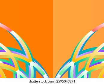 SIMPLE DYNAMIC LINE art design with aesthetic colourful background