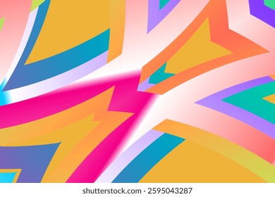 SIMPLE DYNAMIC LINE art design with aesthetic colourful background