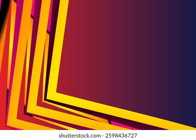 SIMPLE DYNAMIC LINE art  design with aesthetic gradient colourful shape