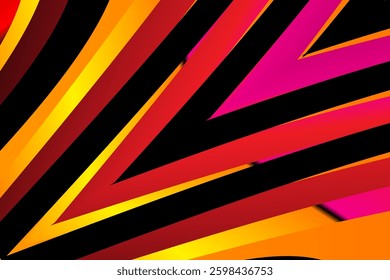 SIMPLE DYNAMIC LINE art  design with aesthetic gradient colourful shape