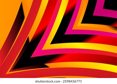 SIMPLE DYNAMIC LINE art  design with aesthetic gradient colourful shape