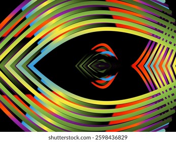 SIMPLE DYNAMIC LINE art  design with aesthetic gradient colourful shape