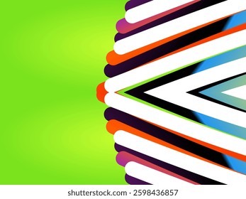 SIMPLE DYNAMIC LINE art  design with aesthetic gradient colourful shape