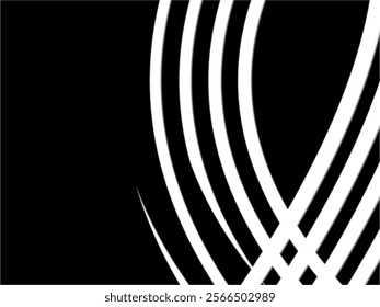 SIMPLE DYNAMIC LINE design with aesthetic black and white background