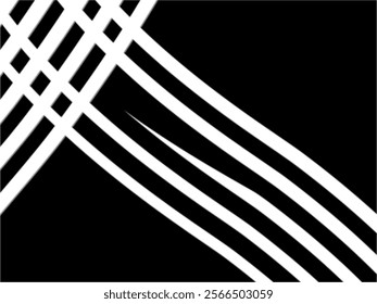 SIMPLE DYNAMIC LINE design with aesthetic black and white background