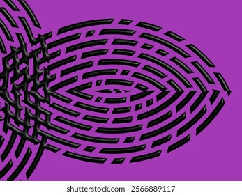 SIMPLE DYNAMIC LINE design with aesthetic  purple background