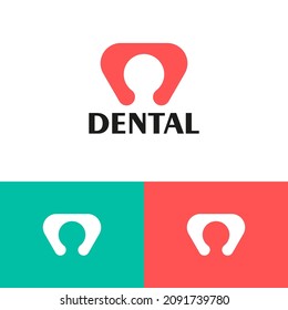 Simple dynamic logo design concept. Community logomark illustration. Can representing dentist, game, headphone, peope, tooth.