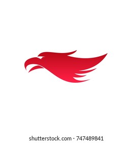 Simple eagle bird logo design template vector illustration for your brand