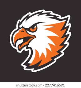 simple eagle esport logo vector