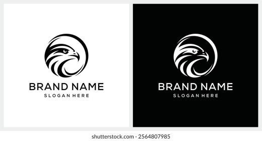 simple eagle hawk falcon logo design graphic vector