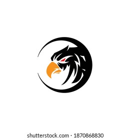simple eagle head design logo