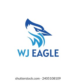 the simple eagle head logo	