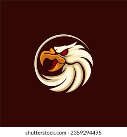 simple eagle head logo emblem