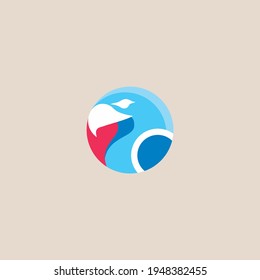 simple eagle icon logo vector illustration