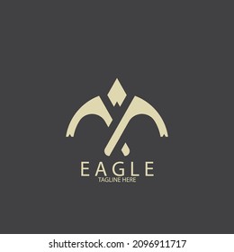 simple eagle icon vector illustration template design