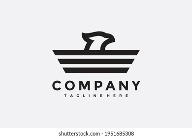the simple eagle line logo