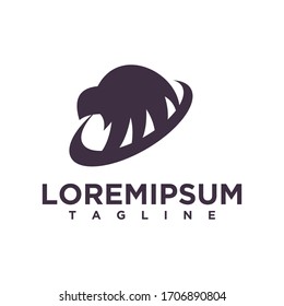 einfaches Adler-Logo-Design-Illustration
