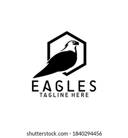 Simple Eagle Logo Design Template Vector