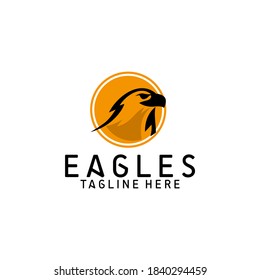 Simple Eagle Logo Design Template Vector