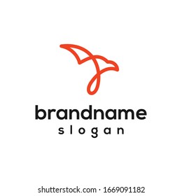 simple eagle logo design vector