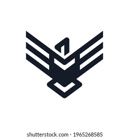 simple eagle logo symbol on white