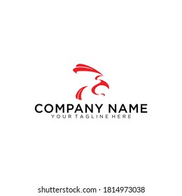 Simple eagle logo template design. Vector illustration.
